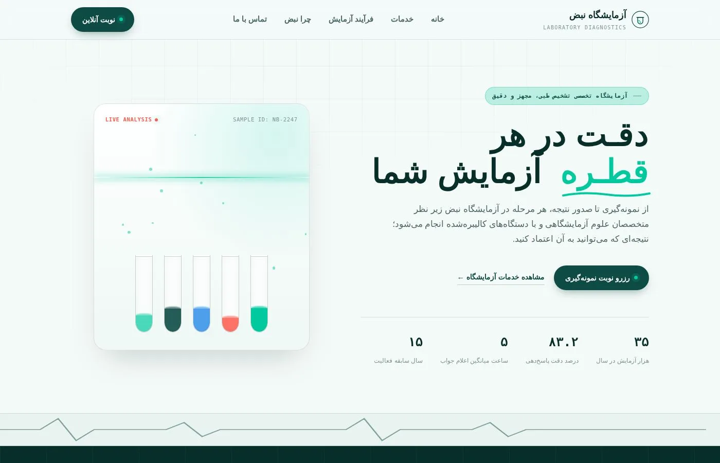 آزمایشگاه تشخیص پزشکی نبض
